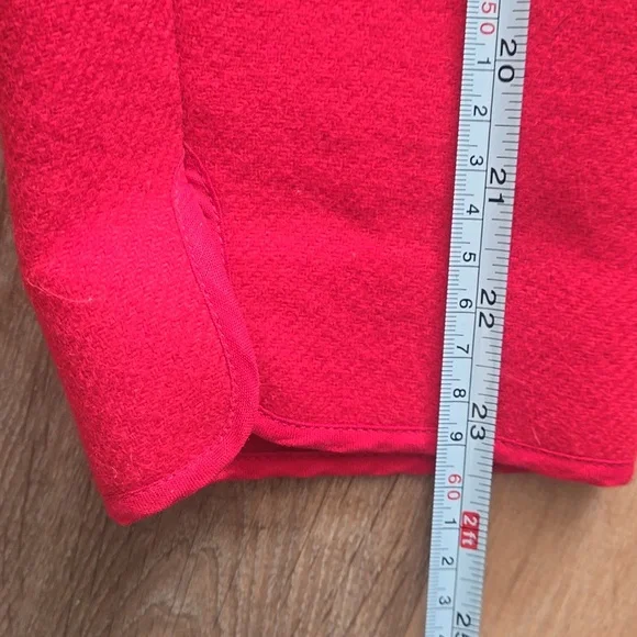 1980s Chester Weinberg Red Wool Blazer Sz L - Picture 9 of 11